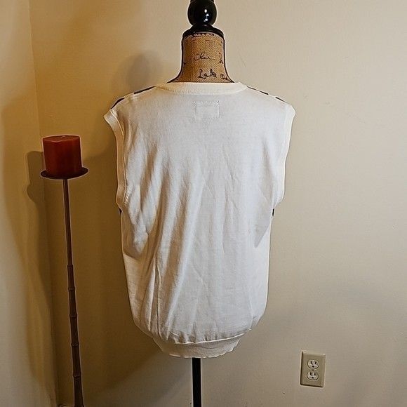 NWOT Men's Saddlebred blue and cream vest size Medium - Picture 4 of 10